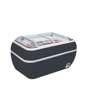 Réfrigérateur / congélateur de supermarché gris