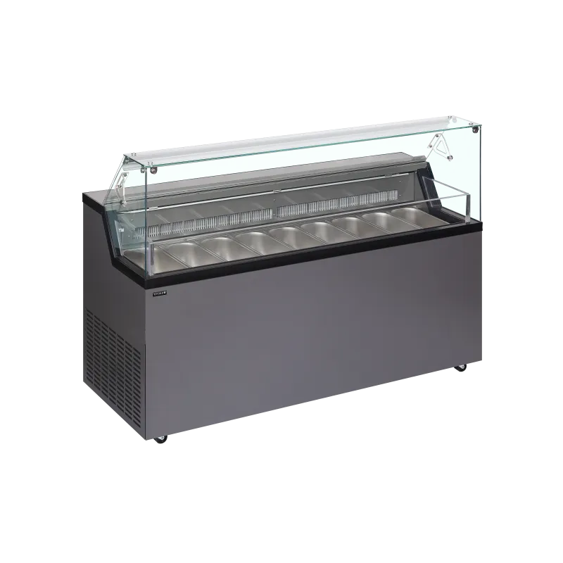 Vitrine pour glace en bac