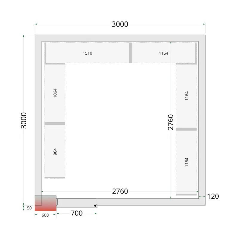 Panneaux de chambre froide 120 mm