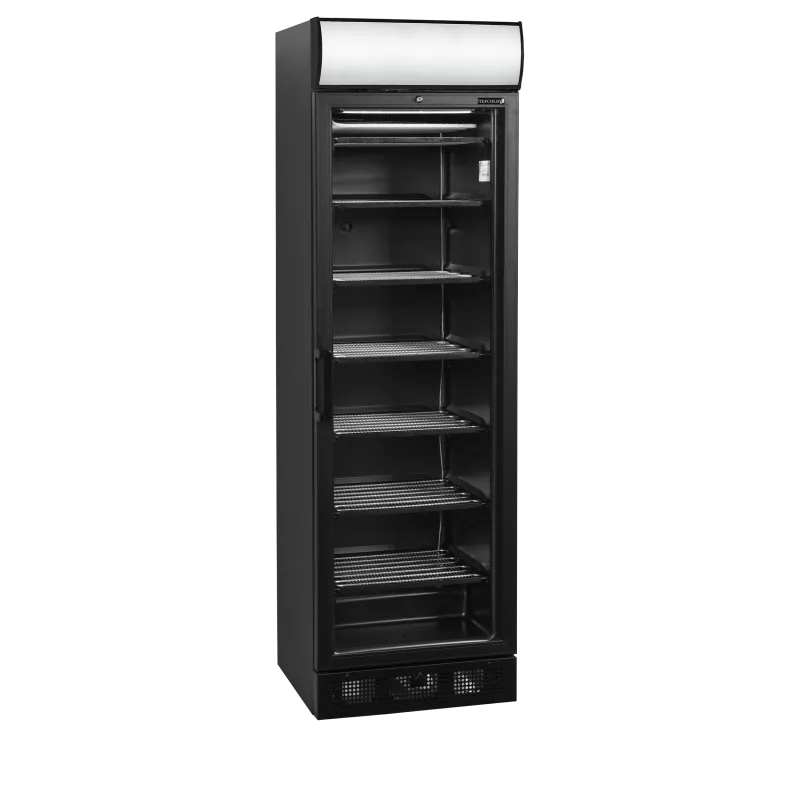 Congélateur vitré noir