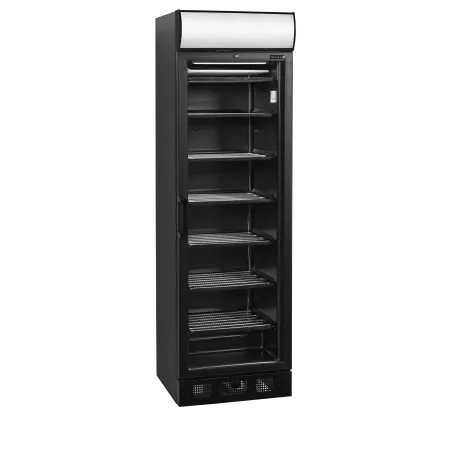 Congélateur vitré noir