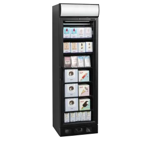 Congélateur vitré noir