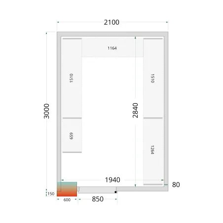 Panneaux de chambre froide 80 mm