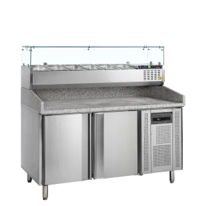 Table à pizza avec module pour garniture