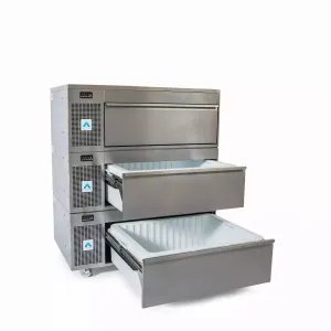 Tiroir réfrigéré peu profond VLS3/FBT (3 tiroirs,moteur latéral)