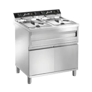 Friteuse électrique sur coffre - Super puissante - 2 x 12 Litres - 400 V - 92214C