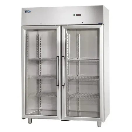 SOFRACOLD - Armoire vitrée GN 2/1 inox positive - 1209 L - AT1400PV
