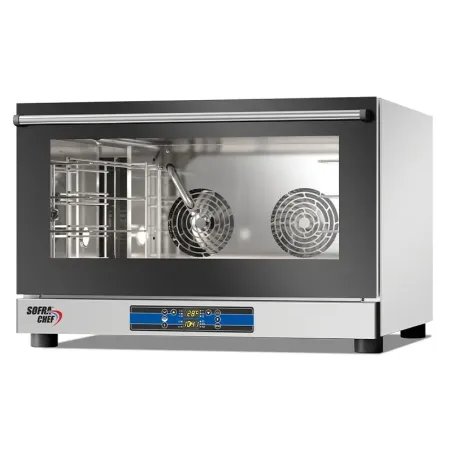Four à convection avec humidificateur - Commandes digitales - 4 niveaux 600 x 400 et GN 1/1 - 400 V - Gamme SOFRACHEF - FSC4D