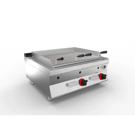 SOFRACHEF - Top grillade pierre de lave gaz - L 800 mm - 7STGPL8G