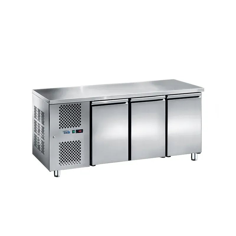 SOFRACOLD - Table réfrigérée positive GN 1/1 - 3 portes - Prof 700 mm - Groupe à gauche - TRG3PSD-GG