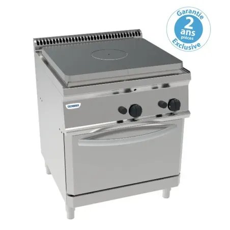 Tecnoinox - Fourneau dessus gaz sur four gaz - Plaque coup de feu - Gamme 700 - Modules 350 - PPF70GG7