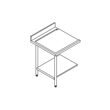 Table entrée/sortie pour machines à paniers 500 x 500 ou 600 x 500 - 80201