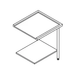 Table entrée/sortie pour machines à paniers 600 x 500 - Configuration en angle - 70206