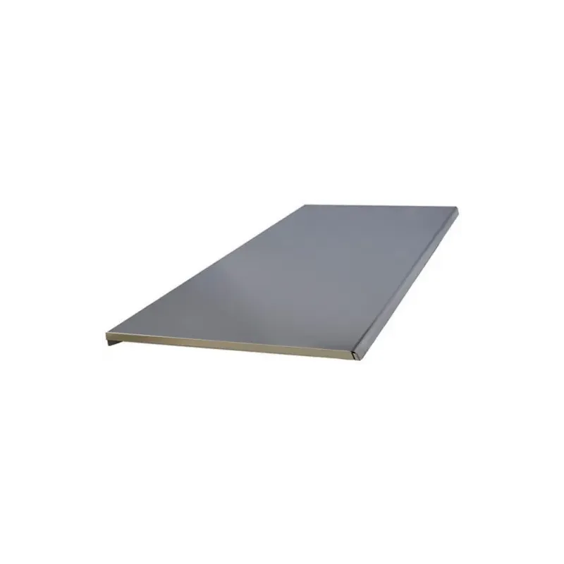 Plan de travail inox pour arrière-bars groupe logé - 2 portes moyennes - Sans dosseret - Longueur 1350 mm - 119461