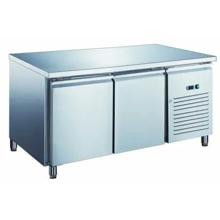 Furnotel - Table réfrigérée inox positive avec évaporateur ventilé - 2 portes - 390 litres - Sans dosseret - PA2101X