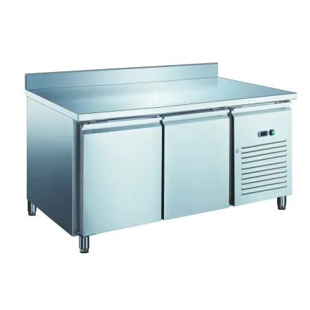 Furnotel - Table réfrigérée inox positive avec évaporateur ventilé - 2 portes - 390 litres - Avec dosseret - PA2201X