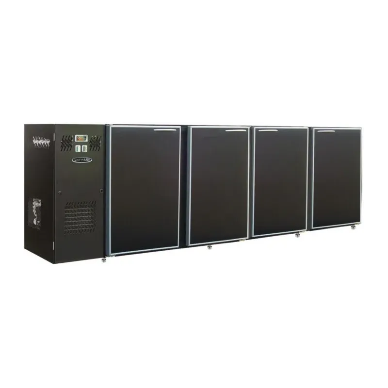 Unifrigor - Arrière-bar Skinplate - Série CLASSIC - Groupe logé - 4 moyennes portes pleines - 814 litres - U74MS