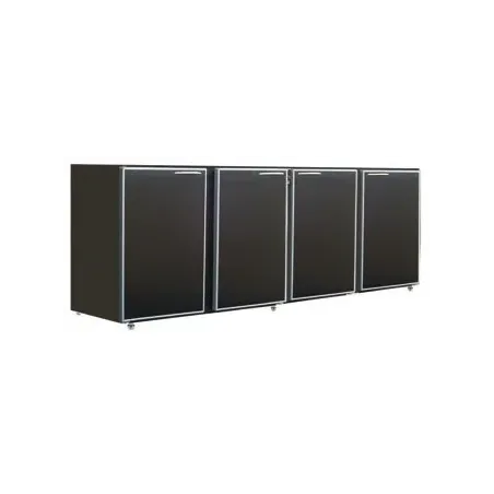Unifrigor - Arrière-bar Skinplate - Série CLASSIC - Sans groupe - 4 moyennes portes pleines - 610 litres - U54MSSG