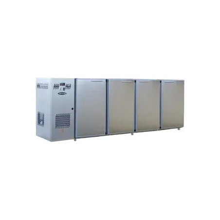 Unifrigor - Arrière-bar Inox - Série CLASSIC - Groupe logé - 4 moyennes portes pleines - 610 litres - U54MI