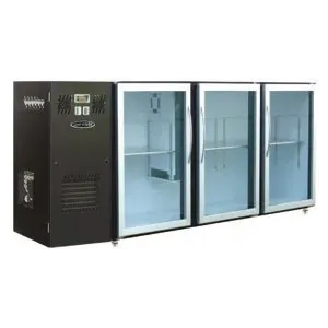 Unifrigor - Arrière-bar Skinplate - Série LEDS - Groupe logé - 3 moyennes portes vitrées - 436 litres - U53MVS