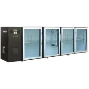 Unifrigor - Arrière-bar Skinplate - Série LEDS - Groupe logé - 4 moyennes portes vitrées - 610 litres - U54MVS