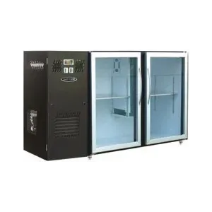 Unifrigor - Arrière-bar Skinplate - Série LEDS - Groupe logé - 2 larges portes vitrées - 466 litres - U72LVS