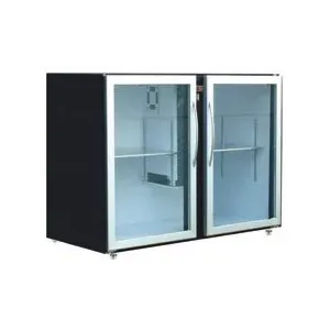 Unifrigor - Arrière-bar Skinplate - Série LEDS - Sans groupe - 2 larges portes vitrées - 466 litres - U72LVSSG