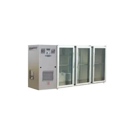 Unifrigor - Arrière-bar Inox - Série LEDS - Groupe logé - 3 larges portes vitrées - 523 litres - U53LVI