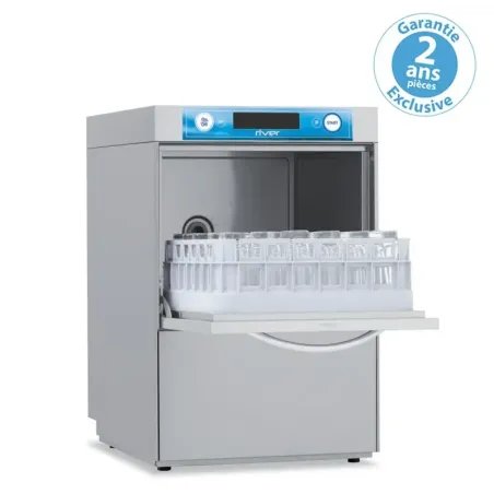 Elettrobar - RIVER - Lave-verres avec adoucisseur en continu - Panier 400 x 400 mm - RIVER242ATV1