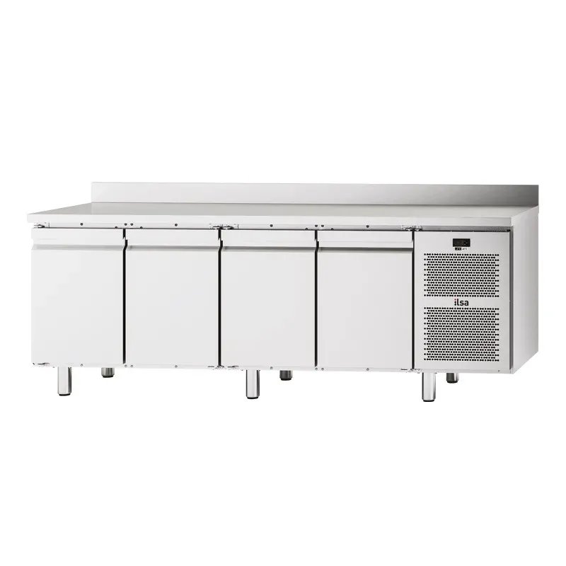 Table réfrigérée négative -20/-10°C avec groupe - 4 portes - Avec dosseret - NEOS - TGA74N - ILSA
