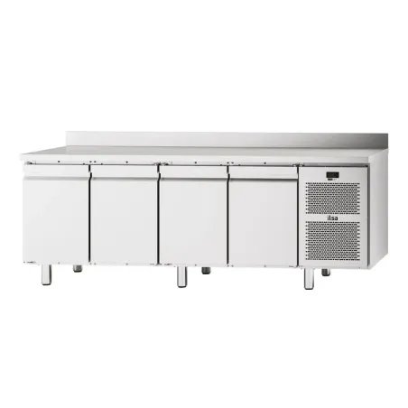 Table réfrigérée négative -20/-10°C avec groupe - 4 portes - Avec dosseret - NEOS - TGA74N - ILSA