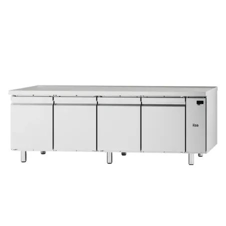 Table réfrigérée pâtissière positive -2/+8°C sans plan de travail - 4 portes - Sans groupe - 620 L - TPS84PSG - NEOS - ILSA