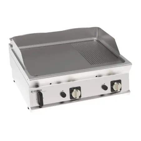 Élément top plaque à snacker mixte gaz - 2 zones - Tecnoinox - FTR8G71