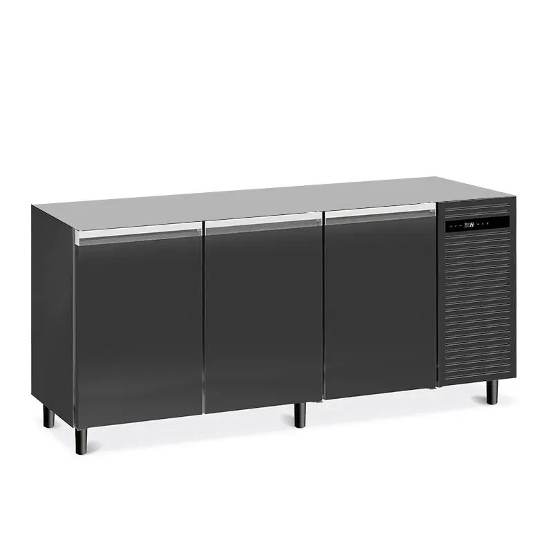 Furnotel - Arrière-bar skinplate sans dessus - 3 portes pleines - ABR3SD-2